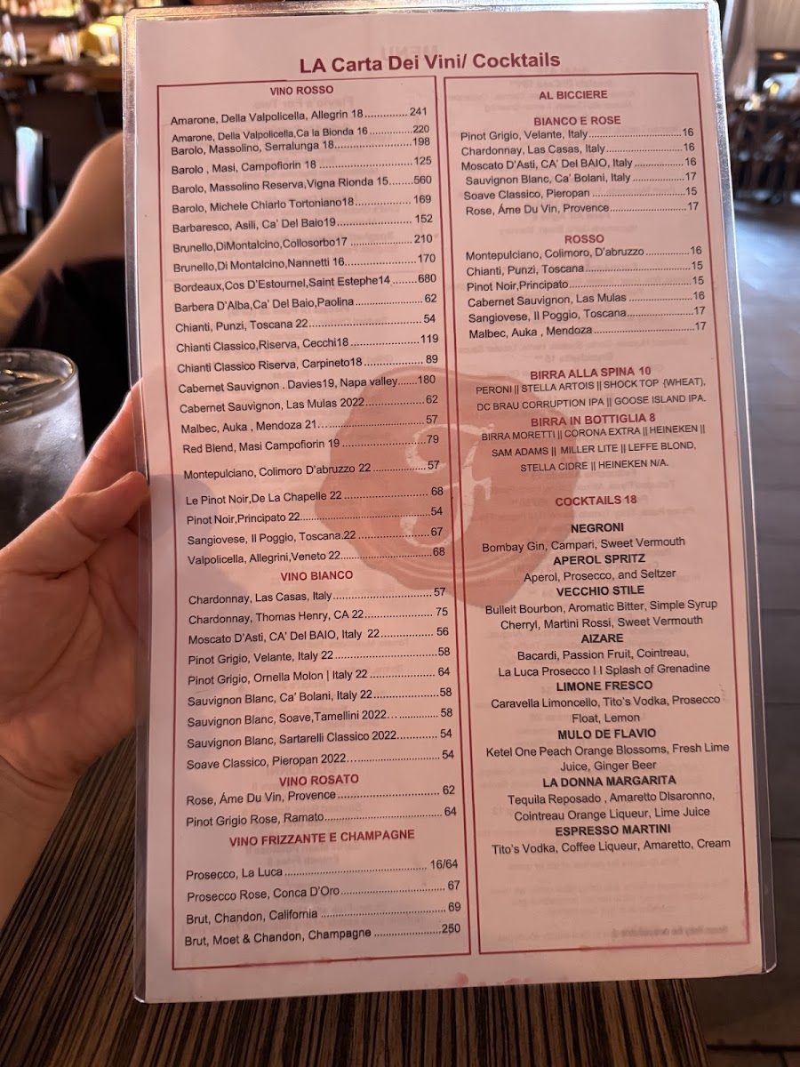 Flavio Restaurant DC Menu - Image 1